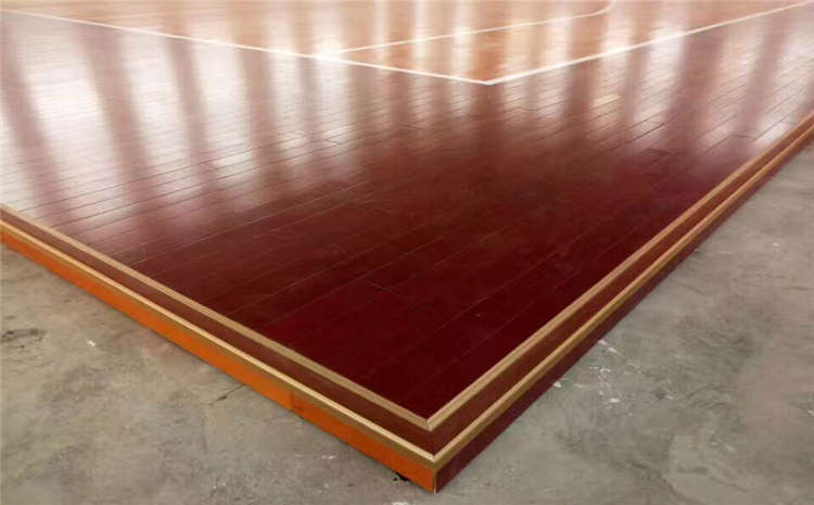 22厚篮球场木地板板式龙骨结构