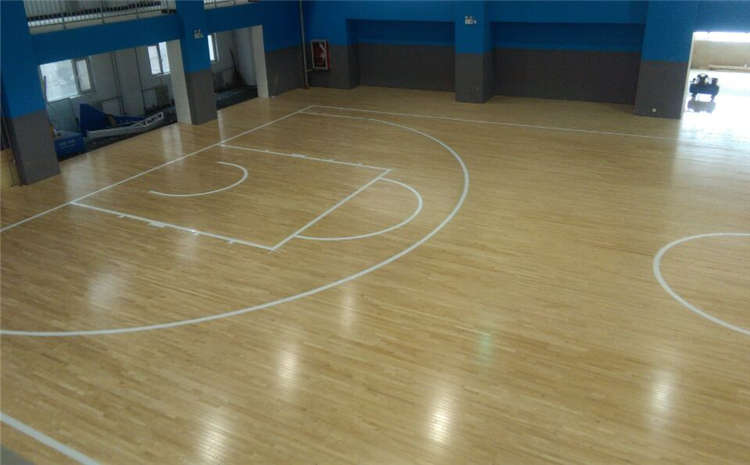 俄勒冈松篮球场实木地板单层龙骨结构