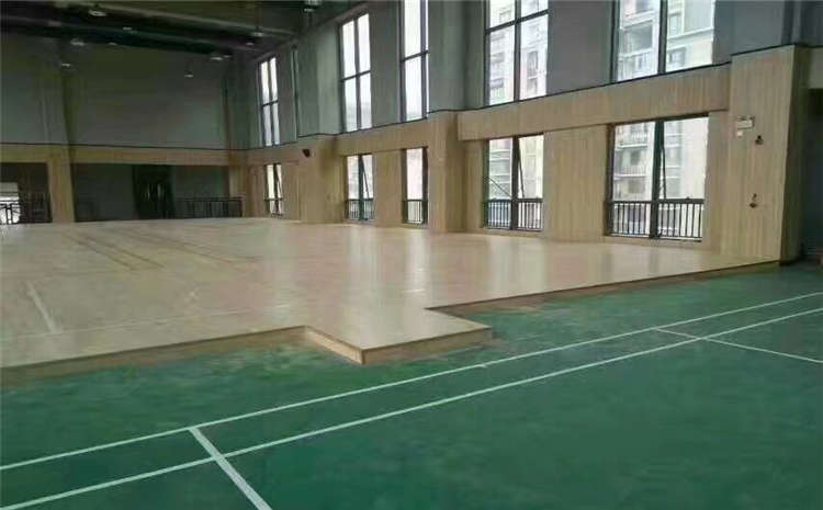 松木木地板篮球馆单层龙骨结构