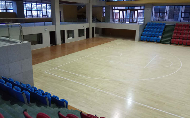 学校篮球场木地板结构